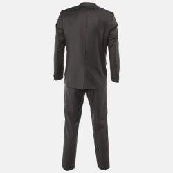 Pre Owned Ermenegildo Zegna Black Wool Tailored Suit XL