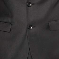 Pre Owned Ermenegildo Zegna Black Wool Tailored Suit XL