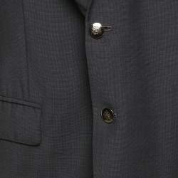 Pre Owned Ermenegildo Zegna Zenith Black Wool Single Breasted Blazer XXL