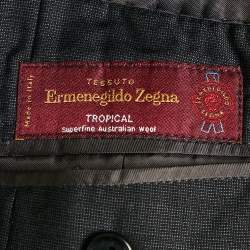 Pre Owned Ermenegildo Zegna Zenith Black Wool Single Breasted Blazer XXL