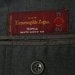 Pre Owned Ermenegildo Zegna Grey Wool Single Breasted Blazer XL