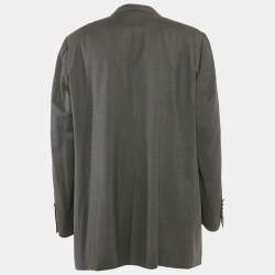Pre Owned Ermenegildo Zegna Grey Wool Single Breasted Blazer XL
