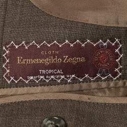 Pre Owned Ermenegildo Zegna Brown Wool Zenith Tailored Blazer XXL