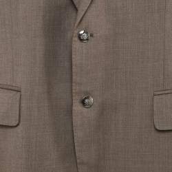 Pre Owned Ermenegildo Zegna Brown Wool Zenith Tailored Blazer XXL