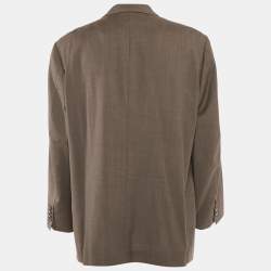 Pre Owned Ermenegildo Zegna Brown Wool Zenith Tailored Blazer XXL