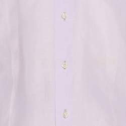 Pre Owned Ermenegildo Zegna Lilac Linen Blend Long Sleeve Shirt S