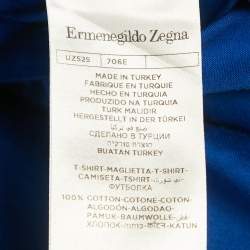 Pre Owned تي شيرت إيرمينجيلدو زينيا إكس مازيراتي مطبوع قطني أزرق XXL