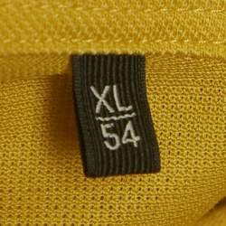 Pre Owned Ermenegildo Zegna Yellow Wool Jersey Polo T-Shirt XL