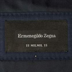 Pre Owned Ermenegildo Zegna Navy Blue Wool 15 MILMIL 15 Tailored Blazer L