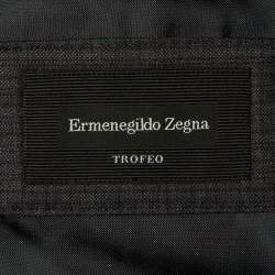 Pre Owned Ermenegildo Zegna Grey/Brown Wool Trofeo Tailored Suit L