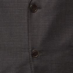 Pre Owned Ermenegildo Zegna Grey/Brown Wool Trofeo Tailored Suit L