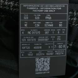 Pre Owned Ermenegildo Zegna Grey Patterned Wool Blend Single Breasted Blazer XXXL