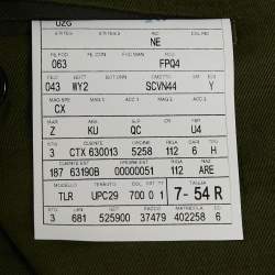 Pre Owned Ermenegildo Zegna Olive Green Silk Blend Single Breasted Blazer XXL