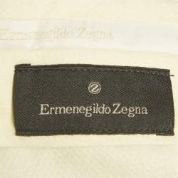 مملوكة مسبقًا بنطلون جاباردين قطني بُني إيرمنيجيلدو زينيا مقاس متوسط