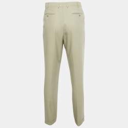 مملوكة مسبقًا بنطلون جاباردين قطني بُني إيرمنيجيلدو زينيا مقاس متوسط