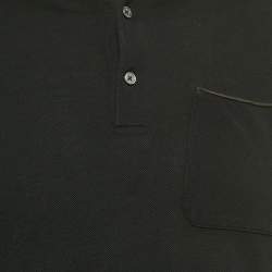 Pre Owned تي شي�رت بولو ايرمنيجلدو زينيا قطن أسود مقاس صغير