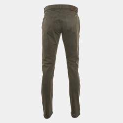 Pre Owned Ermenegildo Zegna Grey Denim Slim Fit Pants M/Waist 33"