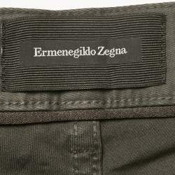 Pre Owned Ermenegildo Zegna Grey Denim Slim Fit Pants M/Waist 33"