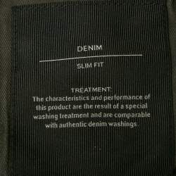 Pre Owned Ermenegildo Zegna Grey Denim Slim Fit Pants M/Waist 33"