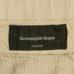 مملوكة مسبقًا بنطلون إيرمينجيلدو زينيا بيج كوردروي مريح مقاس كبير خصر 33 بوصة