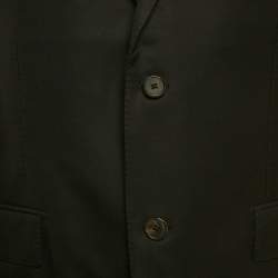 مملوكة مسبقًا جاكيت بليزر إيرمنجيلدو زينيا صوف أسود كبير