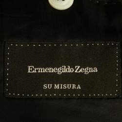 مملوكة مسبقًا جاكيت بليزر إيرمنجيلدو زينيا صوف أسود كبير