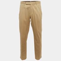 Pre Owned Ermenegildo Zegna Beige Cotton Chino Trousers XL