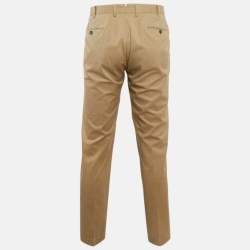 Pre Owned Ermenegildo Zegna Beige Cotton Chino Trousers XL