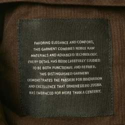 Pre Owned Ermenegildo Zegna Beige Cotton Chino Trousers XL