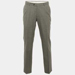 مملوكة مسبقًا Ermenegildo Zegna Grey Wool Formal Pants XL