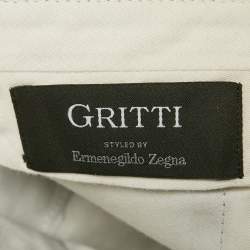 مملوكة مسبقًا Ermenegildo Zegna Grey Wool Formal Pants XL