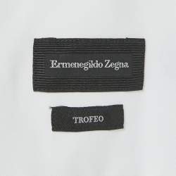 Pre Owned Ermenegildo Zegna White Cotton Trofeo Shirt L