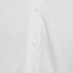 Pre Owned Ermenegildo Zegna White Cotton Tailored Fit Shirt M