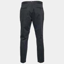 Pre Owned Ermenegildo Zegna Black Gabardine Formal Trousers L