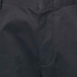 Pre Owned Ermenegildo Zegna Black Gabardine Formal Trousers L