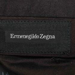 Pre Owned Ermenegildo Zegna Black Gabardine Formal Trousers L