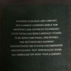 Pre Owned Ermenegildo Zegna Black Gabardine Formal Trousers L