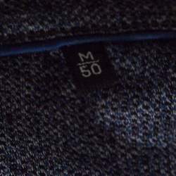 Pre Owned Ermenegildo Zegna Grey Marled Cotton Polo T-Shirt M