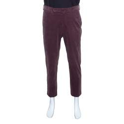 Ermenegildo Zegna Cashco Comfort Dull Purple Slim Fit Corduroy Trousers L