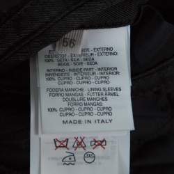 Pre Owned Ermenegildo Zegna Couture Grey Mink Fur Collar Detail Over Coat XXXL