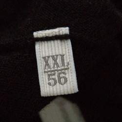 Pre Owned سويتر ايرمنيجيلدو زينيا ياقة حواف مضلعة خفيف كاشستا أسود XXL