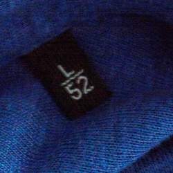 Pre Owned Ermenegildo Zegna Blue Slub Linen Short Sleeve Polo T-Shirt L