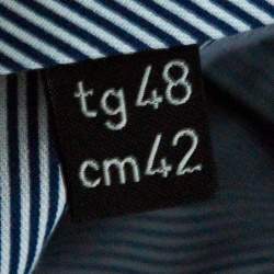 Pre Owned بنطلون إيرمنجليدو زينيا سليم فيت صوف أزرق كحلي M