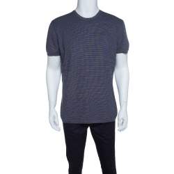 Pre Owned Ermenegildo Zegna Multicolor Cotton Knit Short Sleeve T-Shirt M