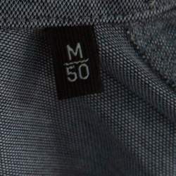 Pre Owned Ermenegildo Zegna Grey Cotton Pique Polo T-Shirt M