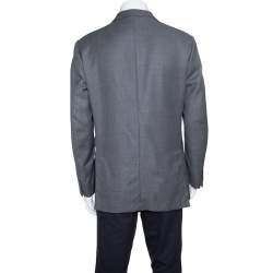 Pre Owned Ermenegildo Zegna Grey Wool Tailored Street Blazer XL