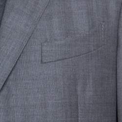 Pre Owned Ermenegildo Zegna Grey Wool Tailored Street Blazer XL
