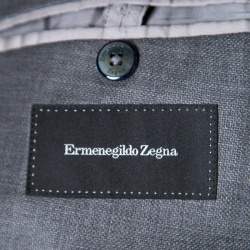 Pre Owned Ermenegildo Zegna Grey Wool Tailored Street Blazer XL
