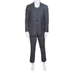 Ermenegildo Zegna Grey Striped Wool Trofeo 600 Mila Suit XL