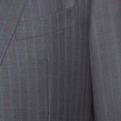 Ermenegildo Zegna Grey Striped Wool Trofeo 600 Mila Suit XL